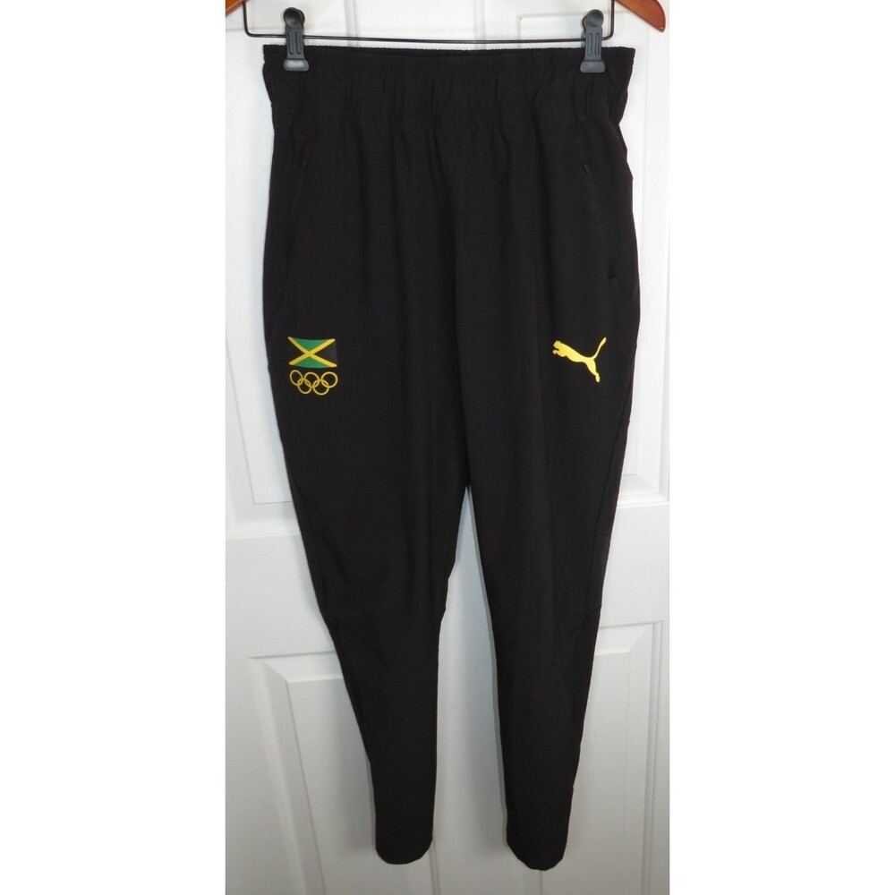 Puma x Team Jamaica Olympics Track Pants Size Small Zip Pockets